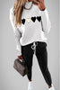 Casual Street Solid Patchwork V Neck Long Sleeve Two Pieces