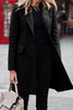 Casual Solid Solid Color Turn-back Collar Outerwear