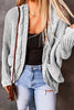 Elegant Solid Pocket Solid Color Cardigan Collar Tops