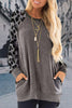Casual Elegant Solid Contrast O Neck Tops