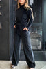 Casual Solid Solid Color Turtleneck Long Sleeve Two Pieces