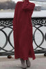 Solid Solid Color O Neck Long Sleeve Dresses