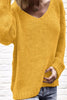 Casual Solid Solid Color V Neck Tops