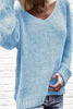 Casual Solid Solid Color V Neck Tops
