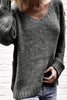 Casual Solid Solid Color V Neck Tops