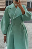 Elegant Solid Solid Color Turndown Collar Outerwear
