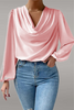 Casual Solid Patchwork U Neck Tops