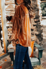 Casual Solid Patchwork Turndown Collar Tops