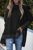 Casual Solid Patchwork Turtleneck Tops