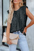 Solid Sequins O Neck Tops