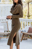 Sexy Simplicity Solid Slit Solid Color V Neck A Line Dresses