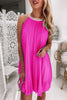 Elegant Solid Fold Halter A Line Dresses