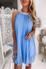 Elegant Solid Fold Halter A Line Dresses