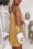 Elegant Solid Fold Halter A Line Dresses