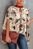 Casual Print Printing O Neck Blouses(10 Colors)