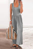 Casual Simplicity Solid Solid Color O Neck Loose Jumpsuits