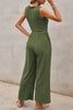 Casual Simplicity Solid Solid Color O Neck Loose Jumpsuits