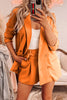 Casual Simplicity Solid Turndown Collar Long Sleeve Two Pieces