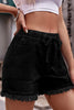 Casual Street Solid Pocket Frenulum Straight Mid Waist Solid Color Bottoms