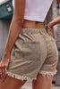 Casual Street Solid Pocket Frenulum Straight Mid Waist Solid Color Bottoms