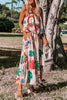 Bohemian Elegant Print Patchwork Square Collar Printed Dress Dresses
