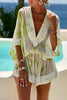 Casual Vacation Print Sequins Swimwears Cover Up