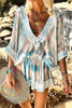 Casual Vacation Print Sequins Swimwears Cover Up