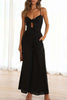 Casual Daily Solid With Bow V Neck Regular Jumpsuits