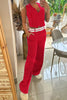 Casual Work Striped Buckle V Neck Sleeveless Two Pieces