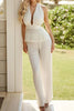 Celebrities Elegant Solid Bandage Backless Halter Sleeveless Two Pieces