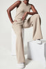 Casual Simplicity Solid Pocket O Neck Loose Jumpsuits