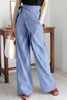 Casual Striped Patchwork Loose High Waist Wide Leg Bottoms