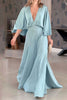 Elegant Simplicity Solid V Neck A Line Dresses