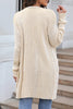 Casual Daily Solid Pocket Cardigan Collar Tops