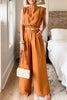 Casual Solid Pocket O Neck Sleeveless Two Pieces