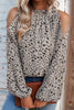 Sweet Print Patchwork O Neck Tops