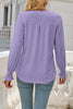 Casual Solid Hollowed Out Stringy Selvedge V Neck Tops