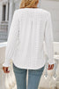 Casual Solid Hollowed Out Stringy Selvedge V Neck Tops