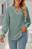 Casual Solid Hollowed Out Stringy Selvedge V Neck Tops