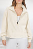 Casual Solid Zipper Turndown Collar Tops
