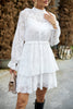Elegant Solid Patchwork O Neck A Line Dresses