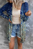 Street Print Patchwork Cardigan Collar Outerwear