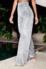Casual Street Solid Sequined Loose High Waist Wide Leg Bottoms