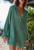 Casual Simplicity Solid Buttons V Neck Loose Jumpsuits