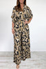 Bohemian College Print Backless V Neck Loose Jumpsuits