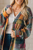 Street Color Block Buckle Contrast Outerwear