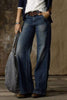 Casual Street Solid Without Belt Straight Denim Jeans