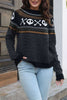 Casual Patchwork Contrast O Neck Tops
