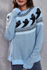 Casual Patchwork Contrast O Neck Tops