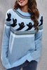 Casual Patchwork Contrast O Neck Tops